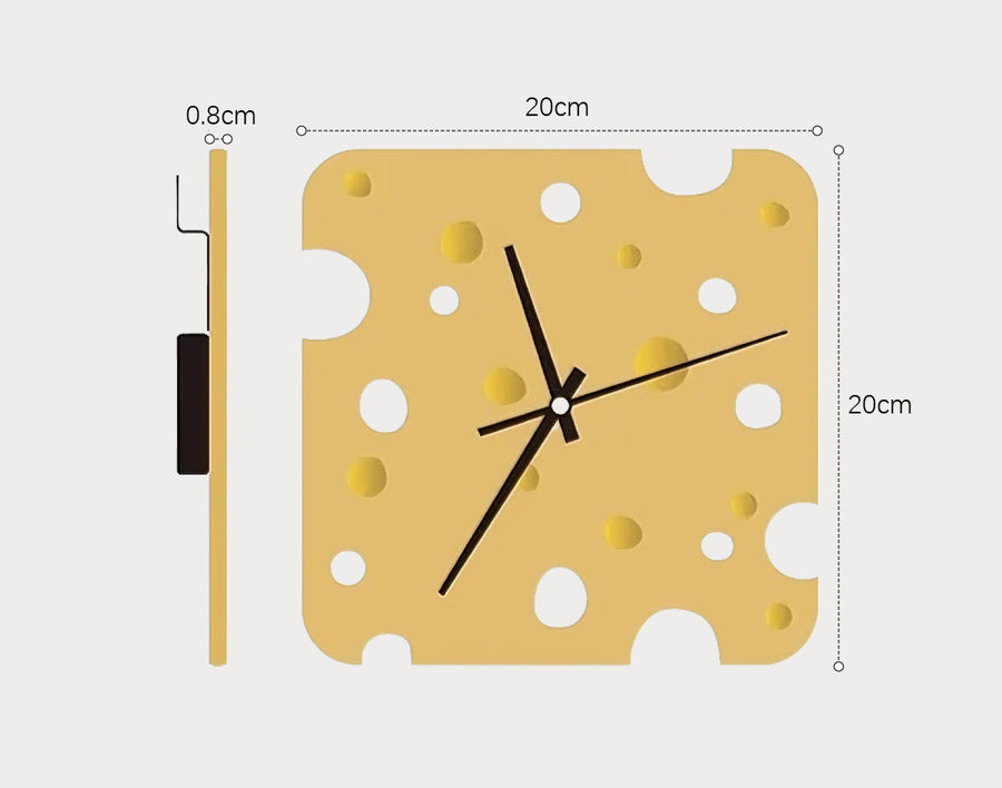 Cheese Style Clock, Square