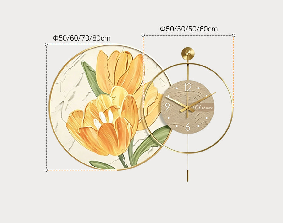 Cici Creative Decorative Tulip Clock