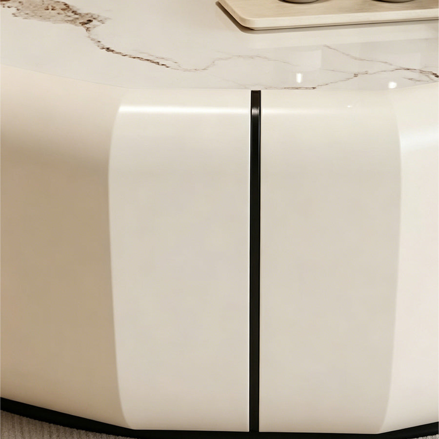 Clara Round Coffee Table Set detail view for wooden round coffee table UK