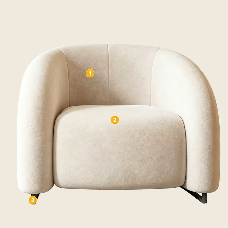 Classic U18 Armchair, White Velvet in a modern UK home