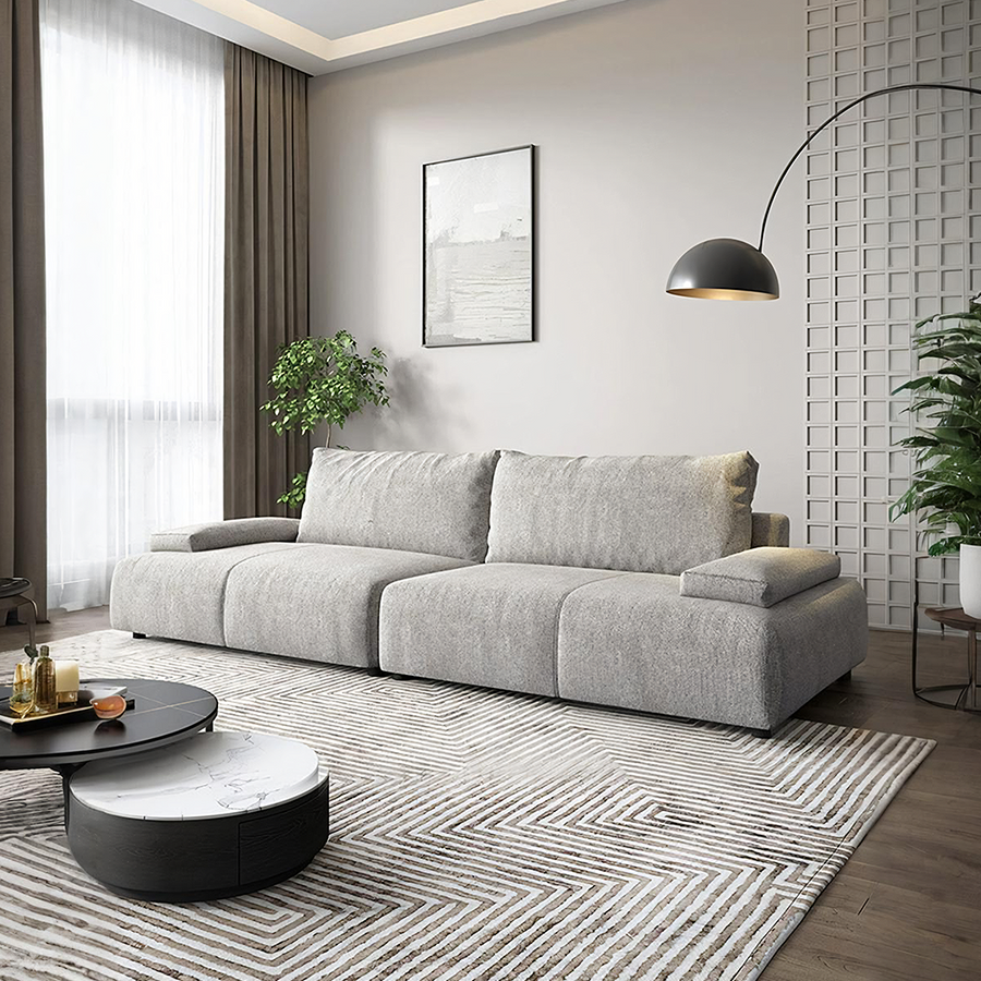 Cleo Two Seater, Three Seater, Four Seater Sofa, Cotton Linen for modern UK living room