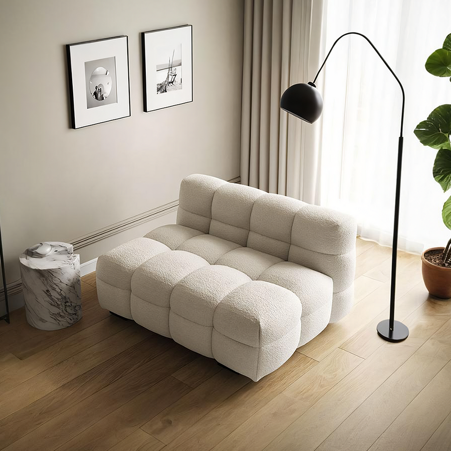 Cora Single Seater, Two Seater Sofa, Lazy Sofa, Boucle for modern UK living room