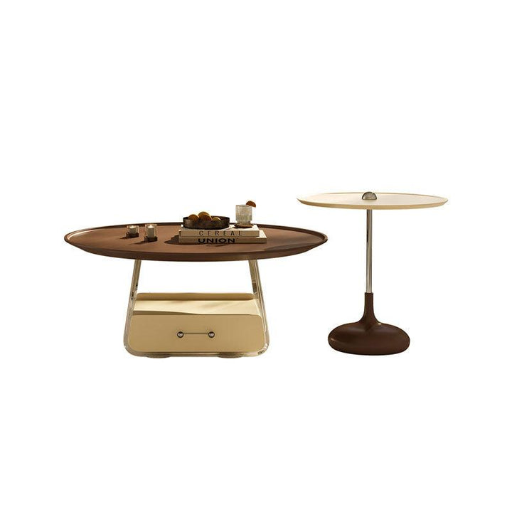 Kaolin Round Coffee Table, Stainless Steel