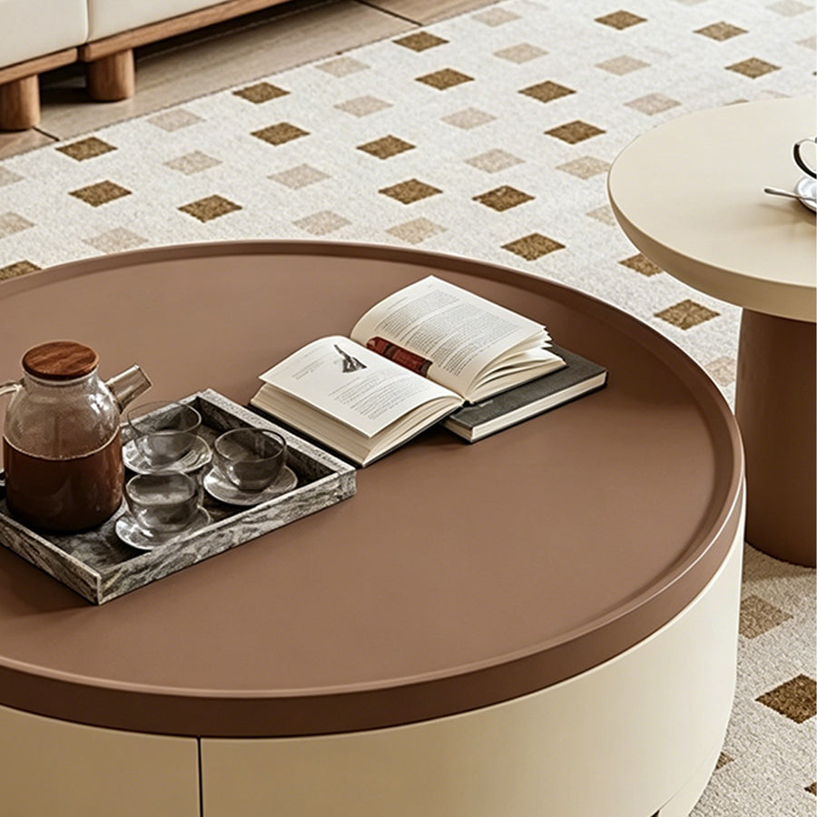 D'Angelo Round Coffee Table Set With Storage styled for d angelo round round coffee table UK