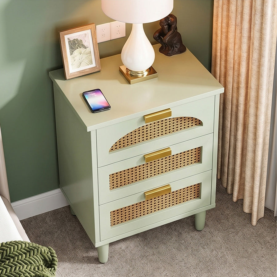 Daisy Rattan Bedside Table
