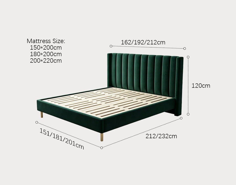 Daisy King Size, Super King Bed, Velvet