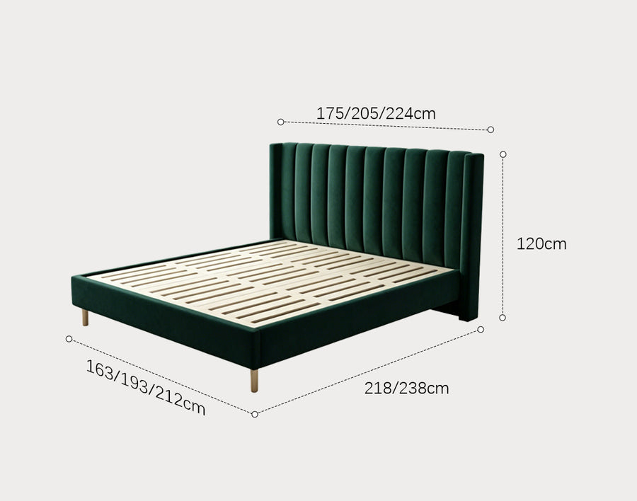 Daisy King Size, Super King Bed, Velvet