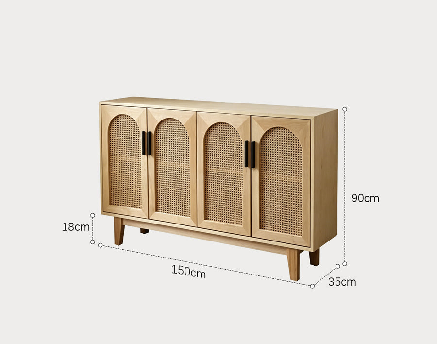 Daphne Rattan Sideboard, Ash Wood