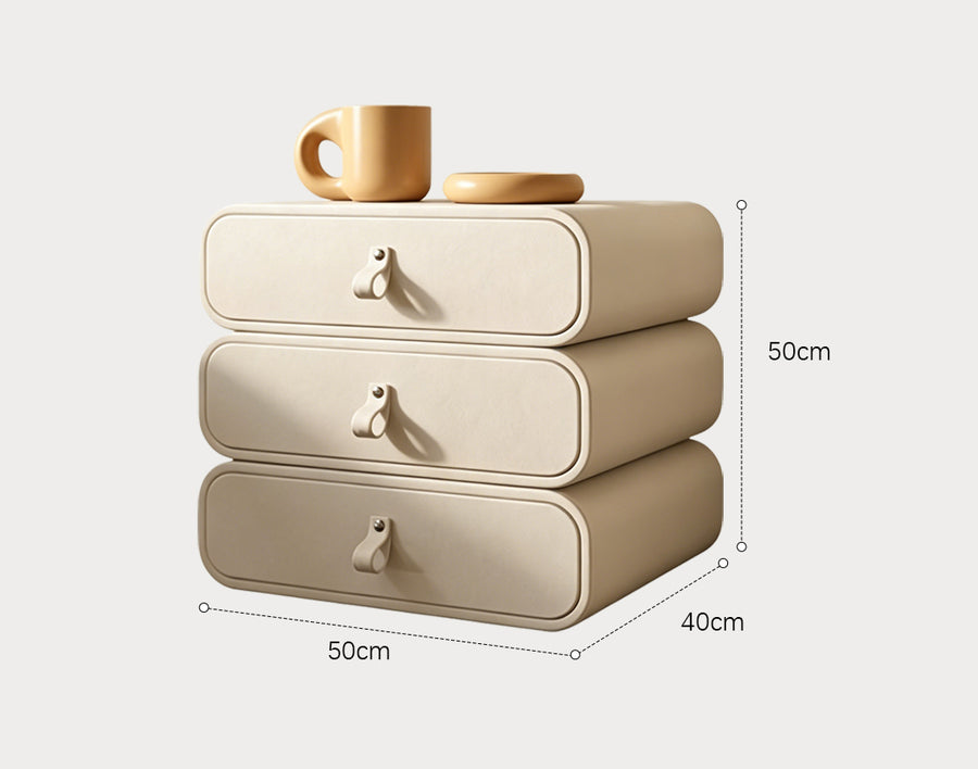 Darcie Bedside Table, Cream