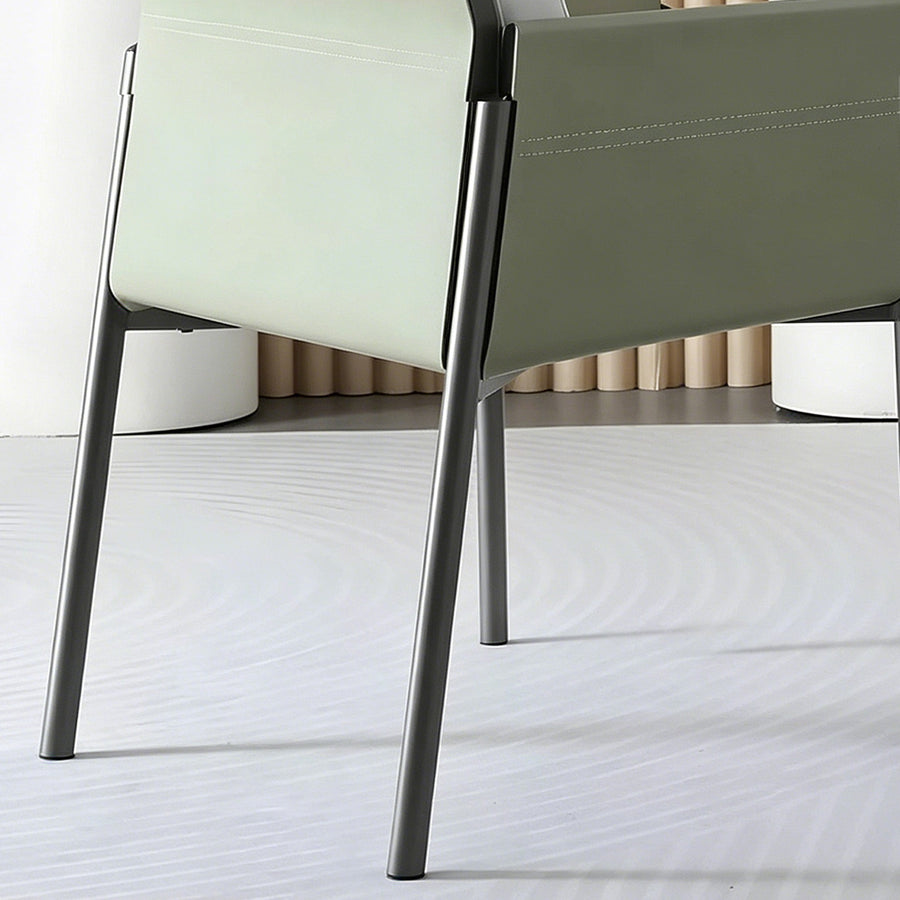 Decker Dining Chair With Armrests, Leather