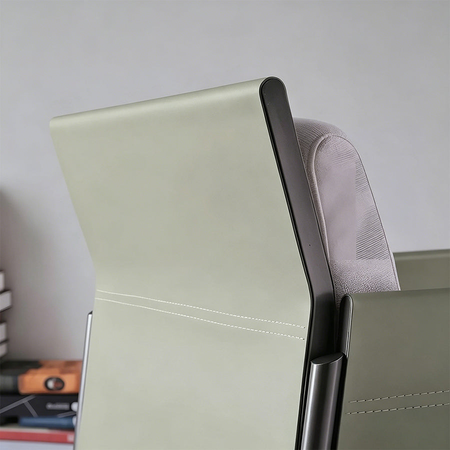 Decker Dining Chair With Armrests, Leather