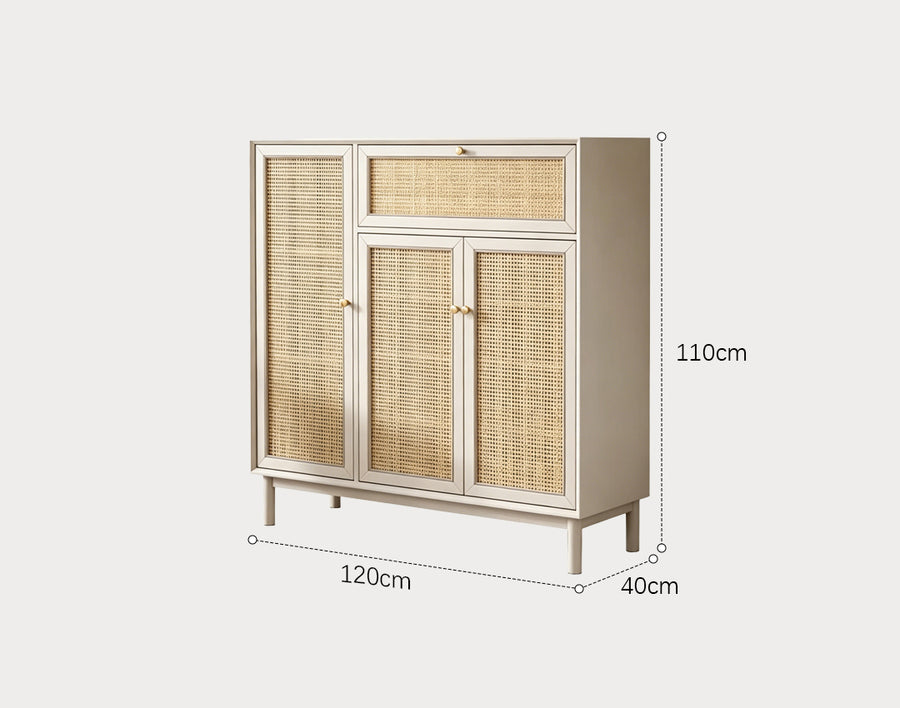 Dederick Rattan Shoe Storage With Drawer in a modern UK home