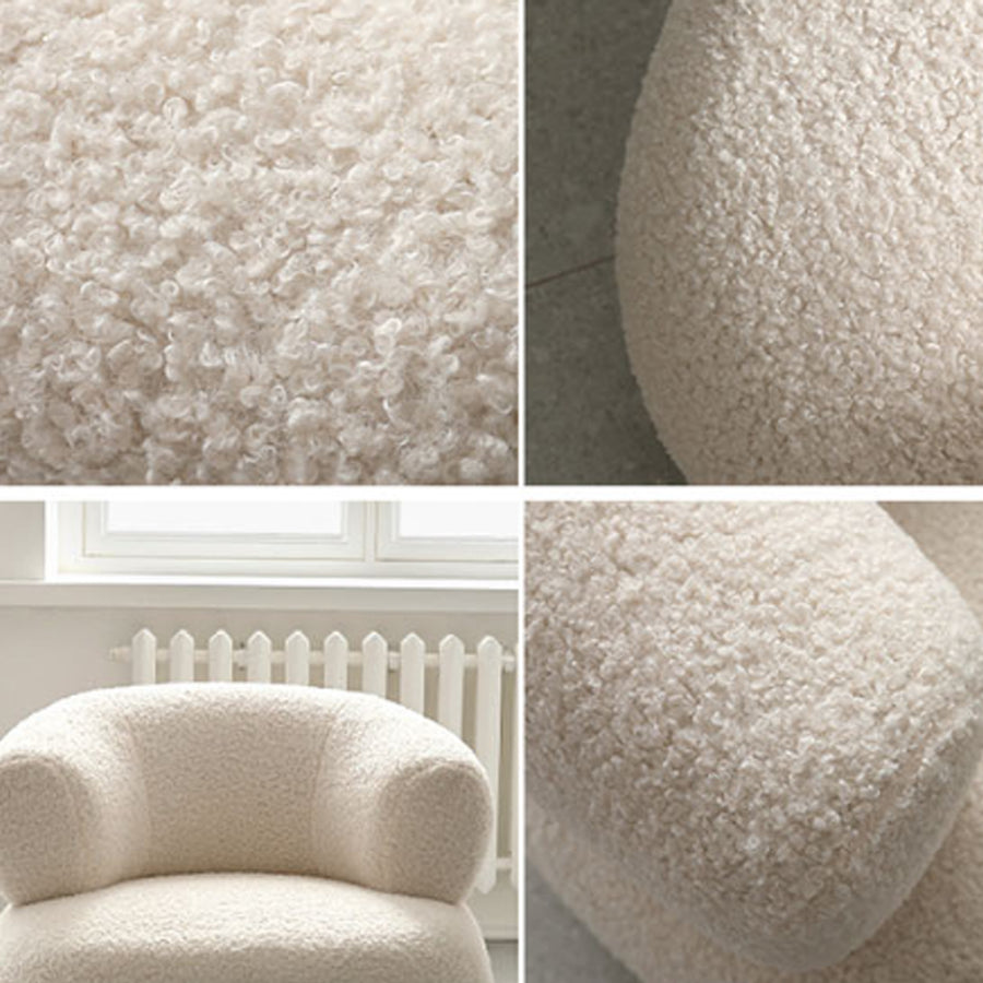 Deirdre Armchair, White Boucle styled for for living room