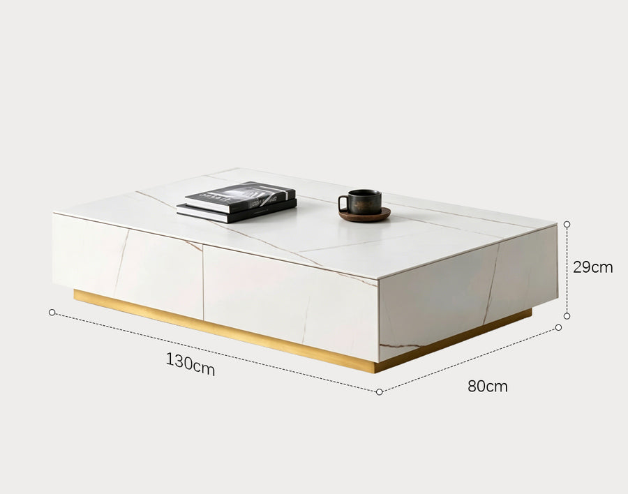 Demelza TV Stand Set With Coffee Table, Gold Base product image 12