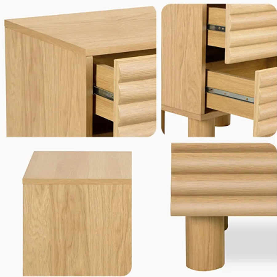DiGiovanni 2 Drawer Bedside Table, Wood - 2 drawer bedside bedroom side table