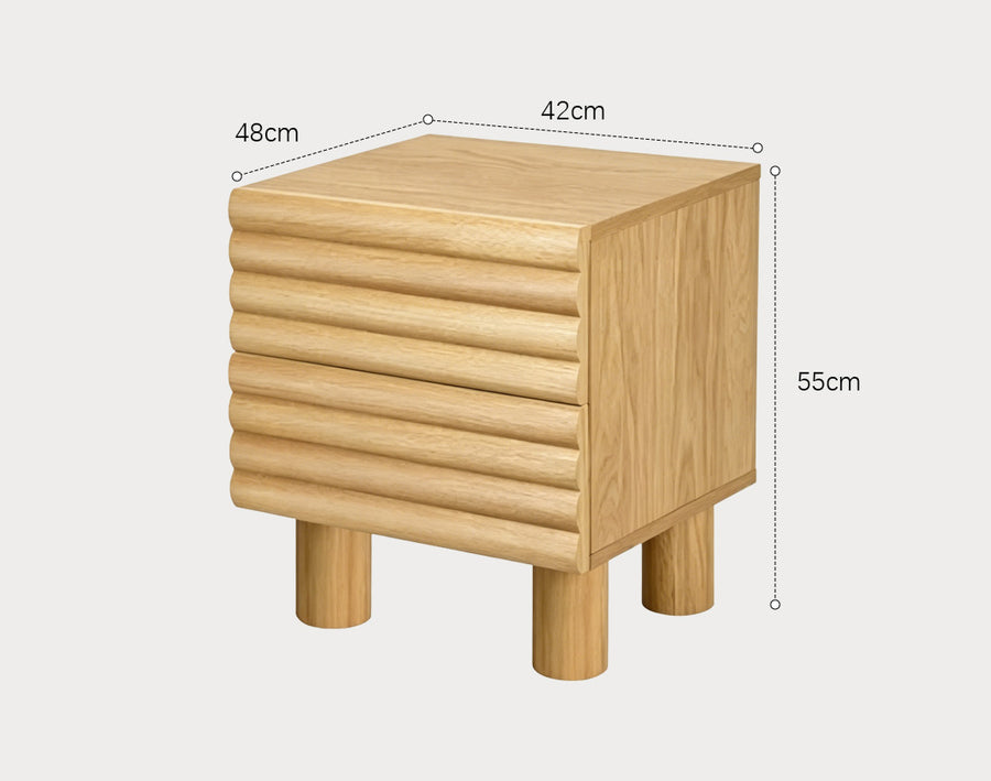 DiGiovanni 2 Drawer Bedside Table, Wood styled for 2 drawer bedside wooden bedside table UK