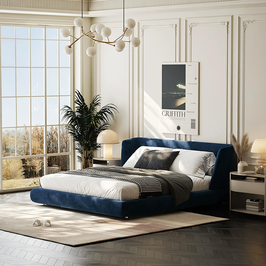 Diana King Size Bed, Super King Size Bed, Velvet - storage bed UK