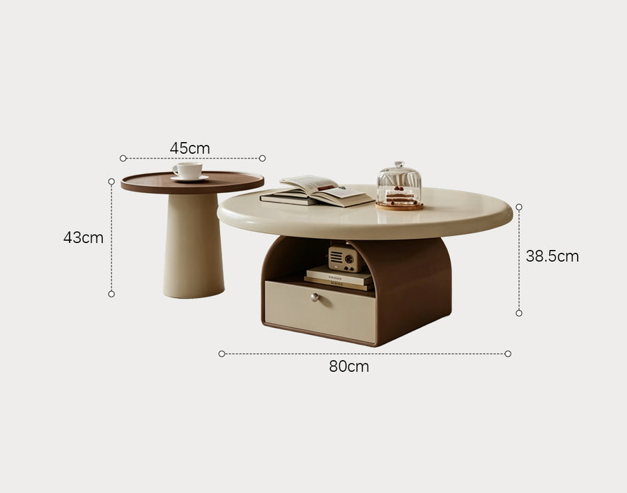 Dinh Nesting Round Coffee Table Set With Storage