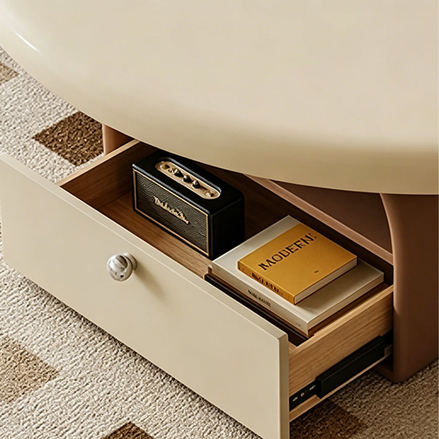 Dinh Nesting Round Coffee Table Set With Storage - Rit Concept