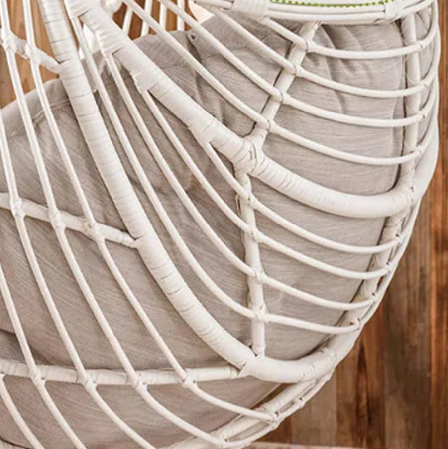 Dominic Rattan Garden Hanging Egg Chair with Stand, Indoor/ Outdoor Use
