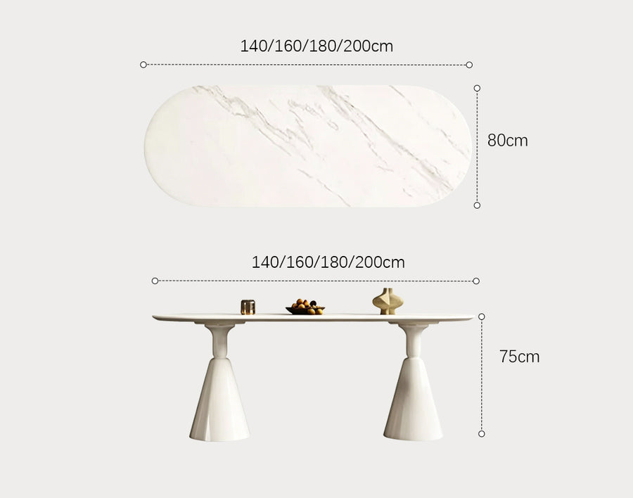 Doreen Dining Table detail showing table finish and proportions