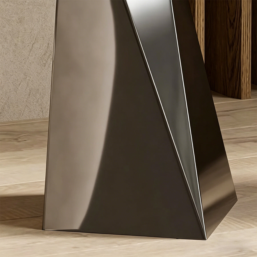 Dorothy Side Table, Sintered Stone & Stainless Steel Base