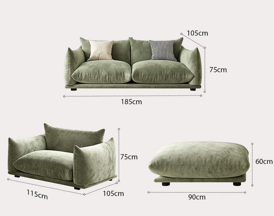 Editha Two Seater Sofa, Three Seater Sofa, Four Seater Sofa, Green Velvet product image 11