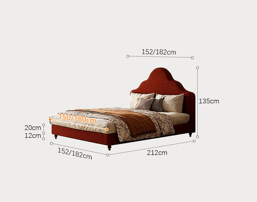 Elara Double Bed, King Size, Super King Size, Flannelette