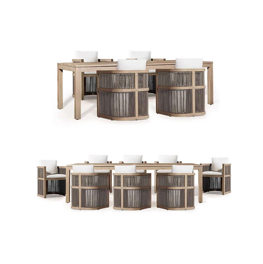 Eliza Rttan Outdoor Dining Table, Outdoor Furniture in a modern UK home