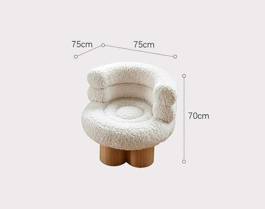 Enid Armchair, White Armchair styled for for living room