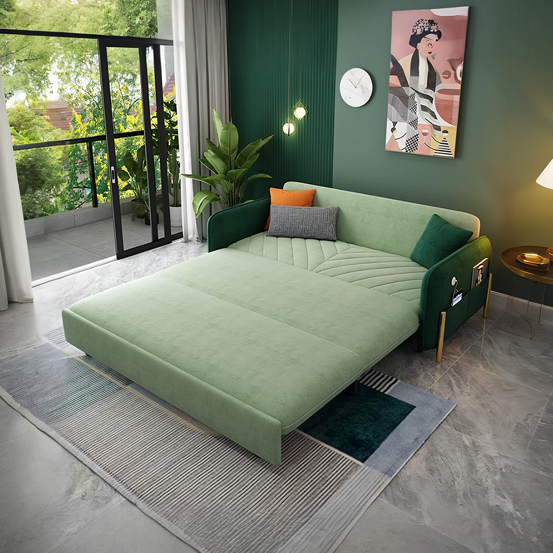 Erika Two Seater Sofa Bed, Green-Ritconcept-Rit Concept