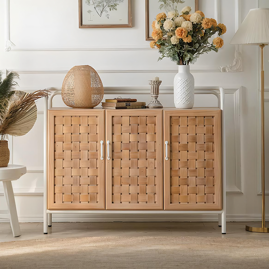 Eris Wooden Sideboard, Solid Wood - oak sideboard UK