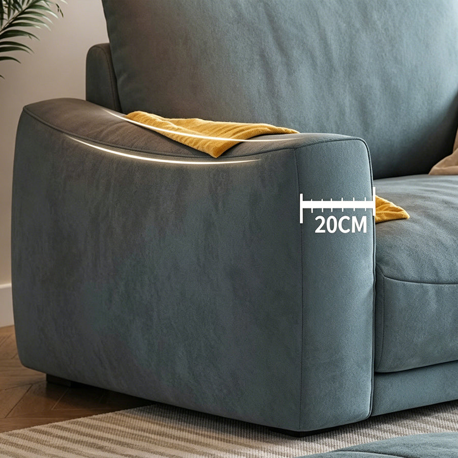 Ethan Knole Two Seater, Three Seater, Four Seater Sofa, Velvet lifestyle view with small two seater sofas