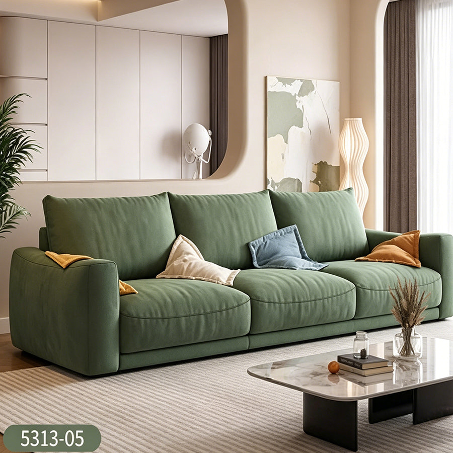 Ethan Knole Two Seater, Three Seater, Four Seater Sofa, Velvet side view and sofa proportion