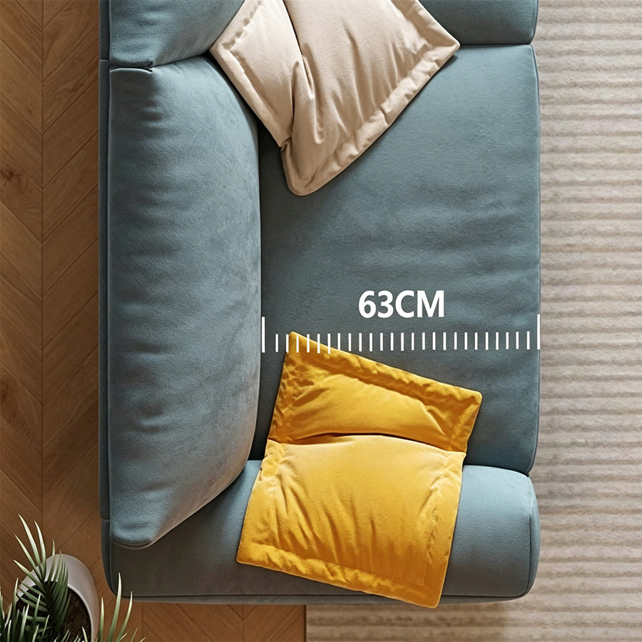 Ethan Knole Two Seater, Three Seater, Four Seater Sofa, Velvet front view as a small two seater sofa