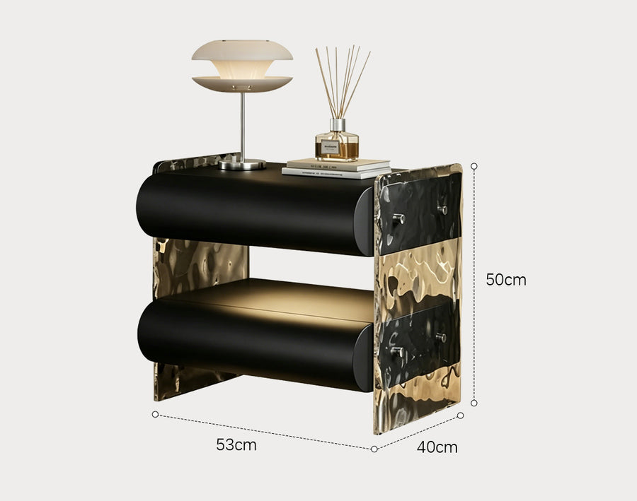 Figueroa Bedside Table With Storage & Light Strip