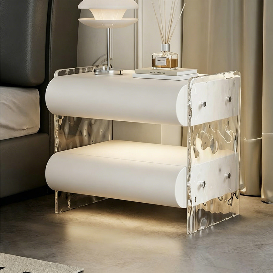 Figueroa Bedside Table With Storage & Light Strip