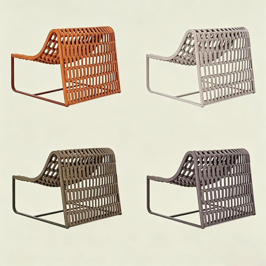 Figueroa Outdoor Lounge Chair With Footstool, Rattan
