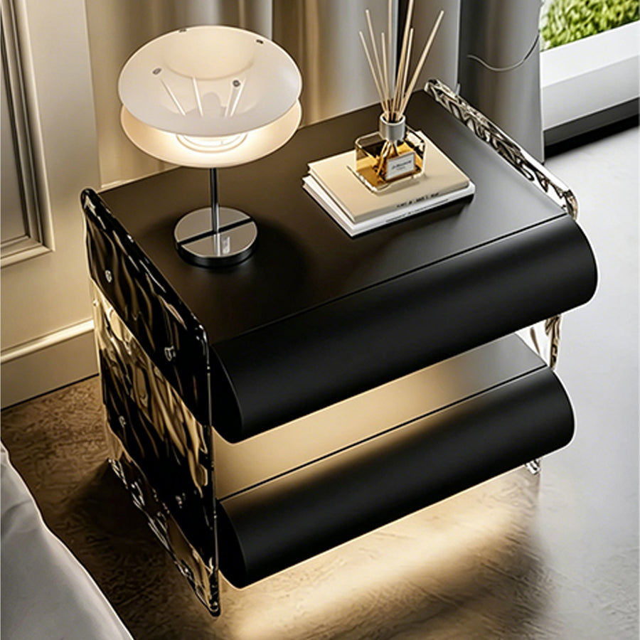 Figueroa Bedside Table With Storage & Light Strip