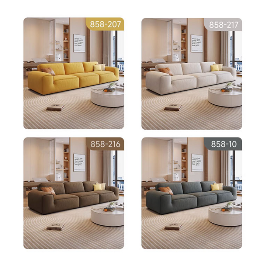 Freya Two Seater, Three Seater, Four Seater Sofa, Suede upholstery and cushion detail
