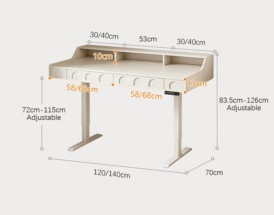 Freya Smart Standing Office Desk, Up And Down, Electric Height Adjustable in a modern UK home