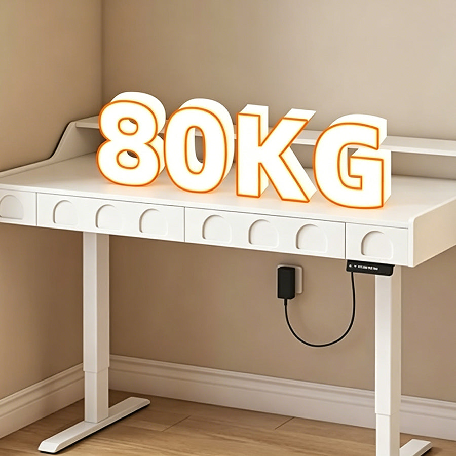 Freya Smart Standing Office Desk, Up And Down, Electric Height Adjustable detail view for tan office desk