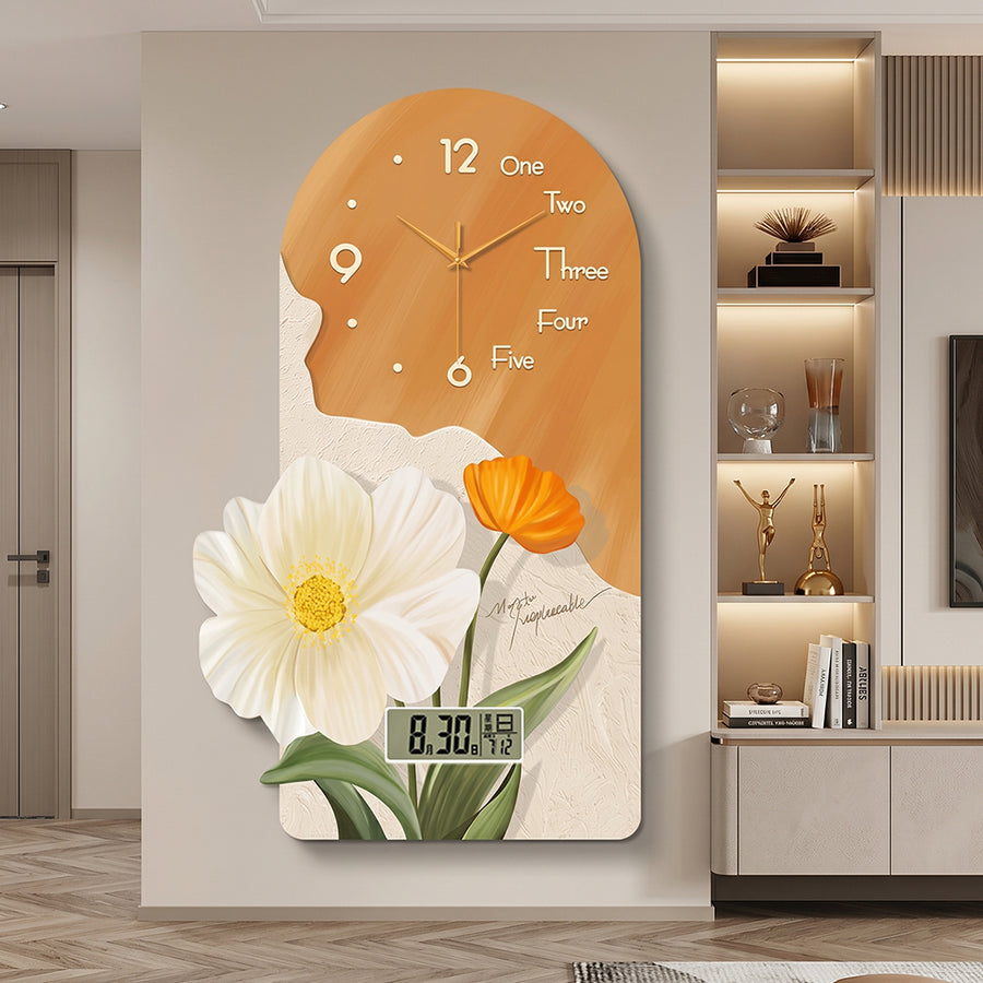 Garden Style Flower Luminous Clock detail view for modern outdoor chair