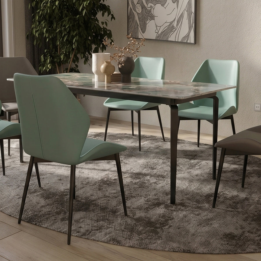 Gareth Dining Table lifestyle view with large marble dining room table