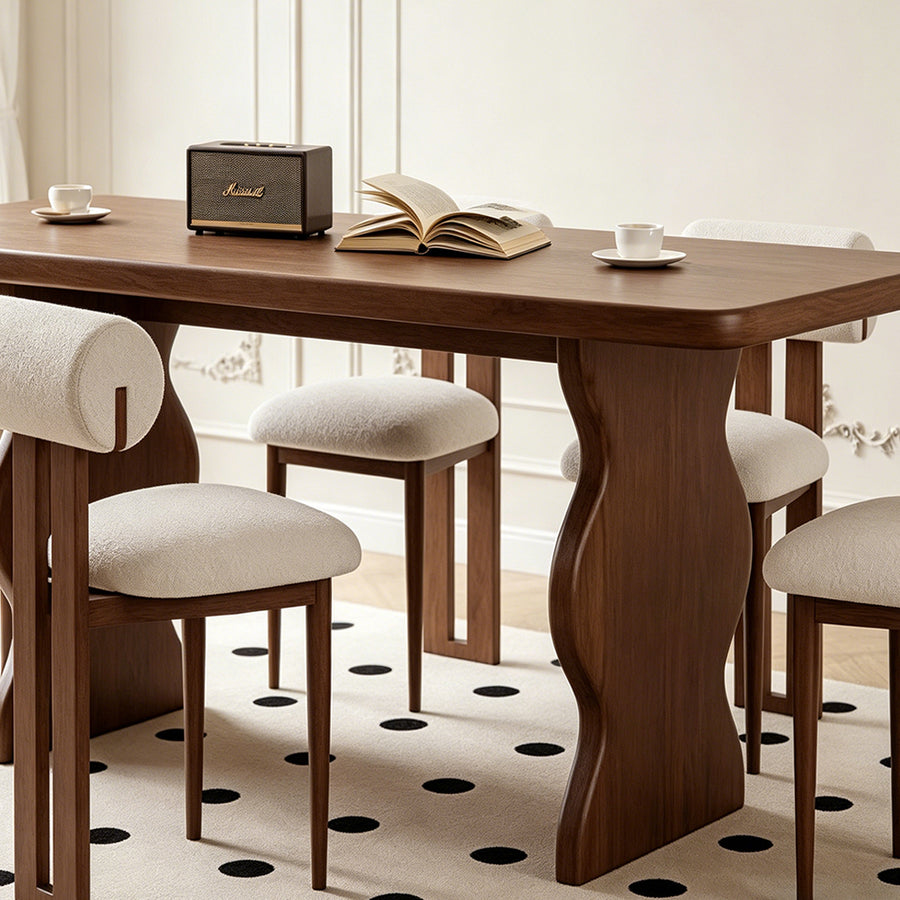 Gavin Dining Table, Walnut & Ash Wood for modern UK dining room