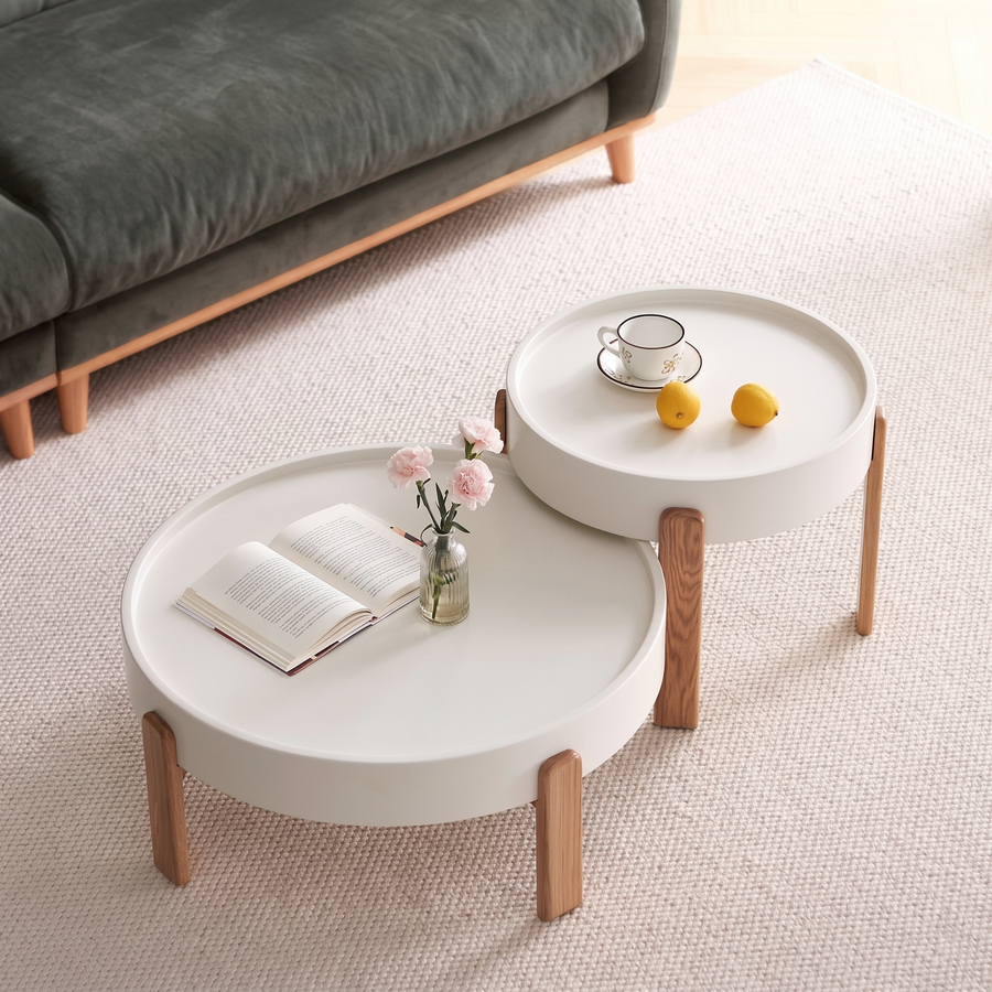 Merle Nesting Coffee Table Set, Wooden