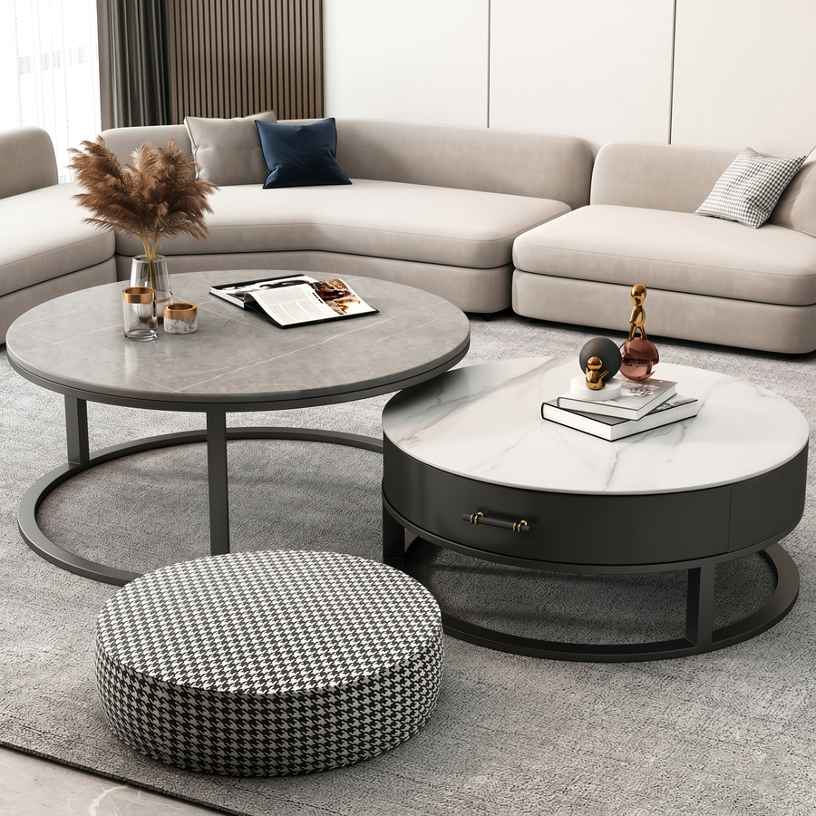 Ivan Nesting Coffee Table, Sintered Stone
