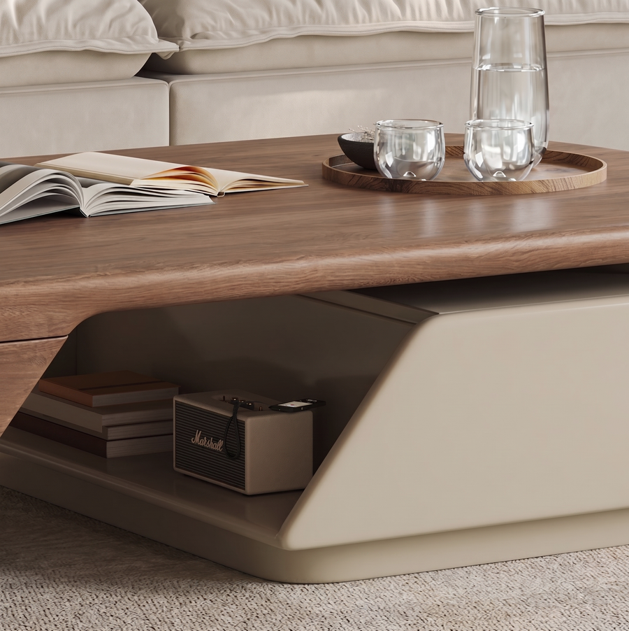 Zubair Oval Extendable Coffee Table With Storage