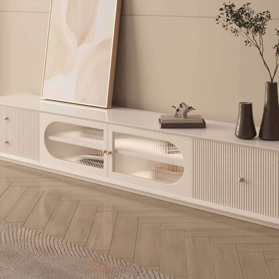 Davinia TV Stand, Davinia Living Room Set cabinet and shelf detail