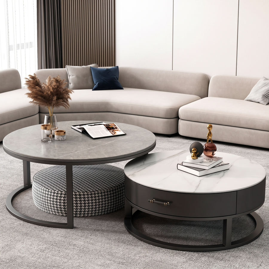 Ivan Nesting Coffee Table, Sintered Stone